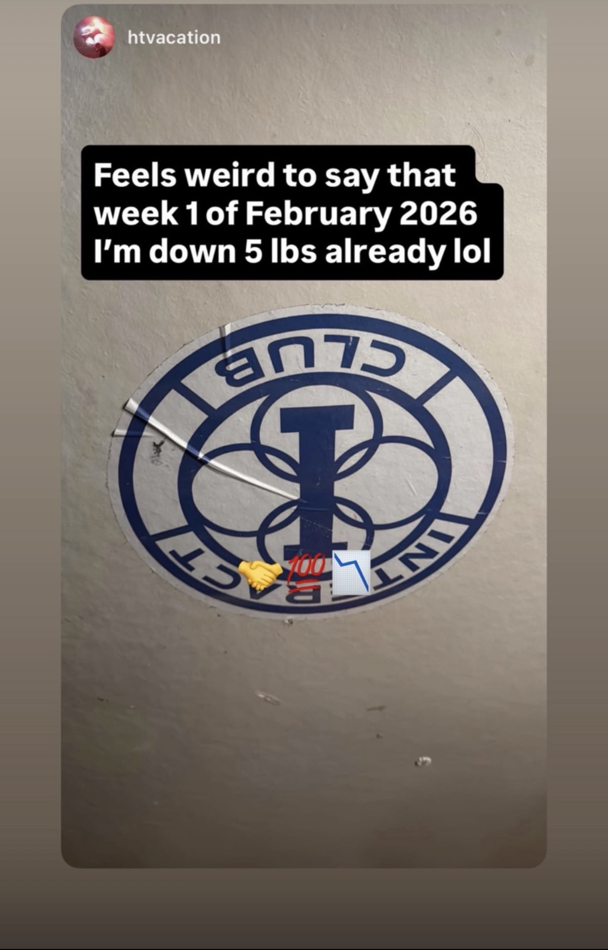 Client down 5 lbs in week one