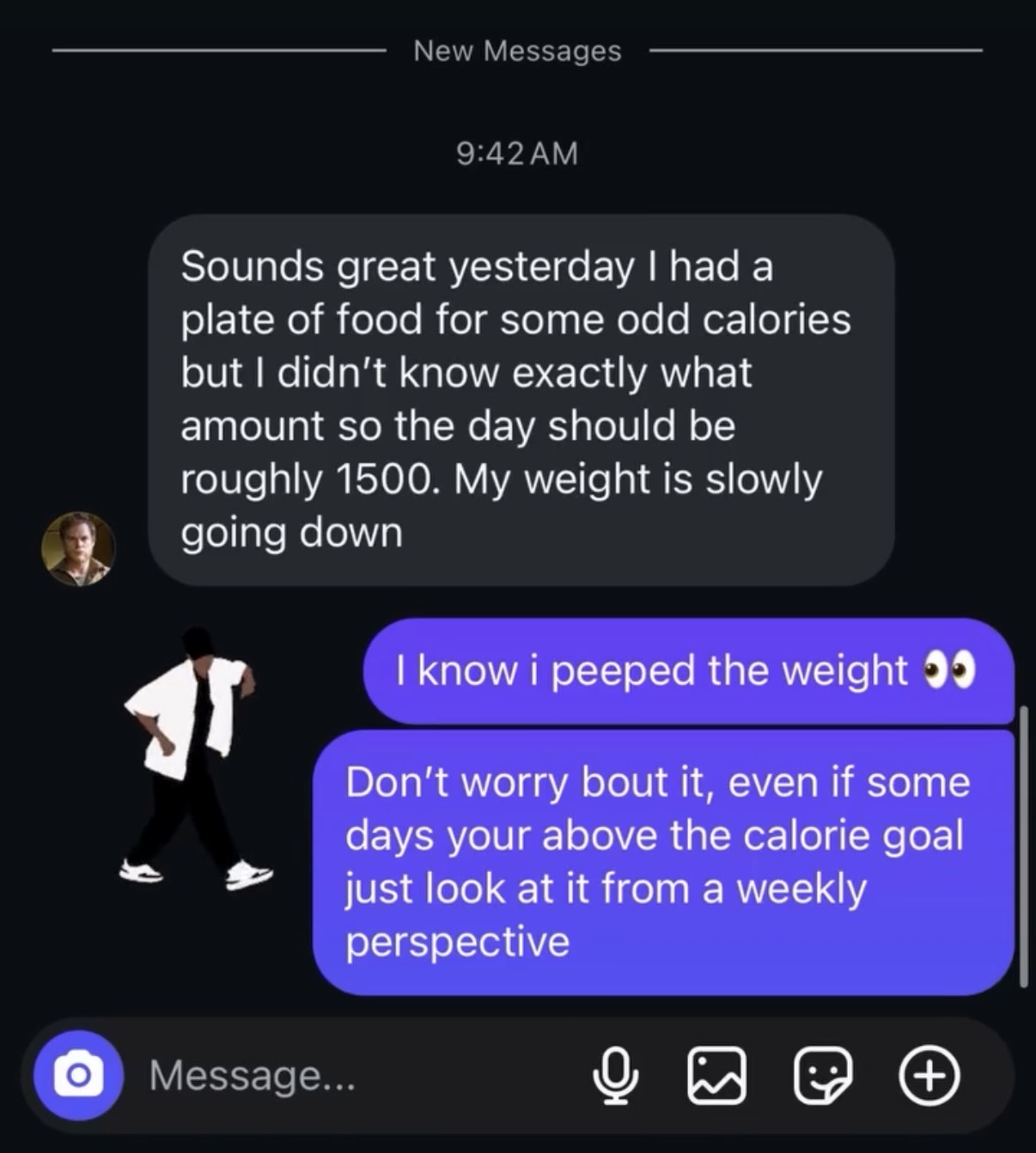 Client weight slowly going down