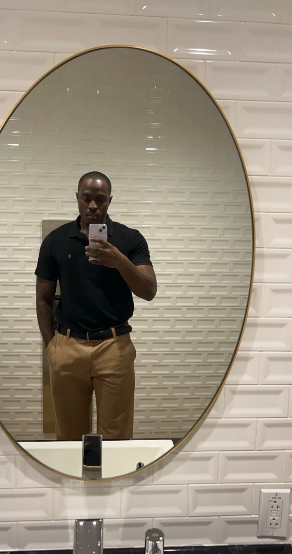Sam in a polo shirt